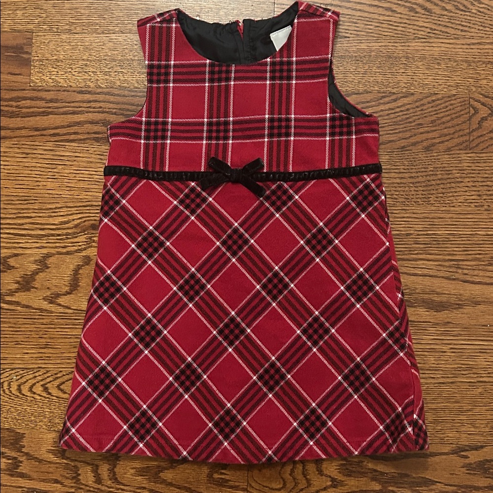 Old Navy Red Plaid Dress with Bow